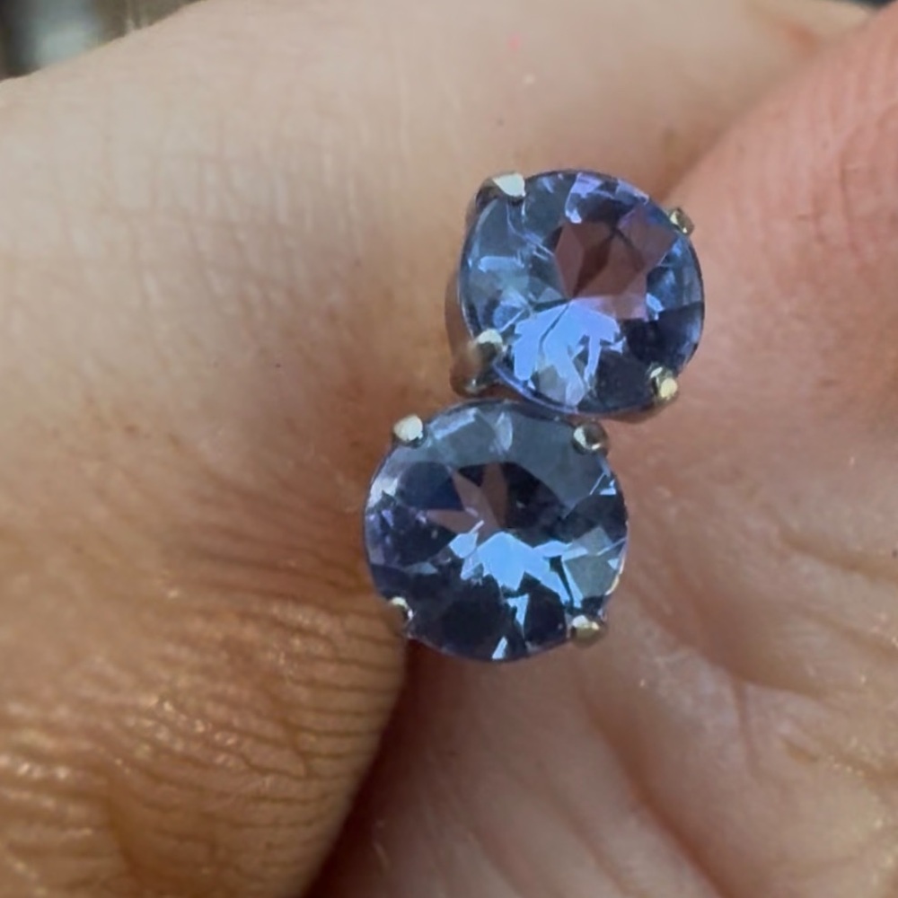 Platinum Tanzanite studs